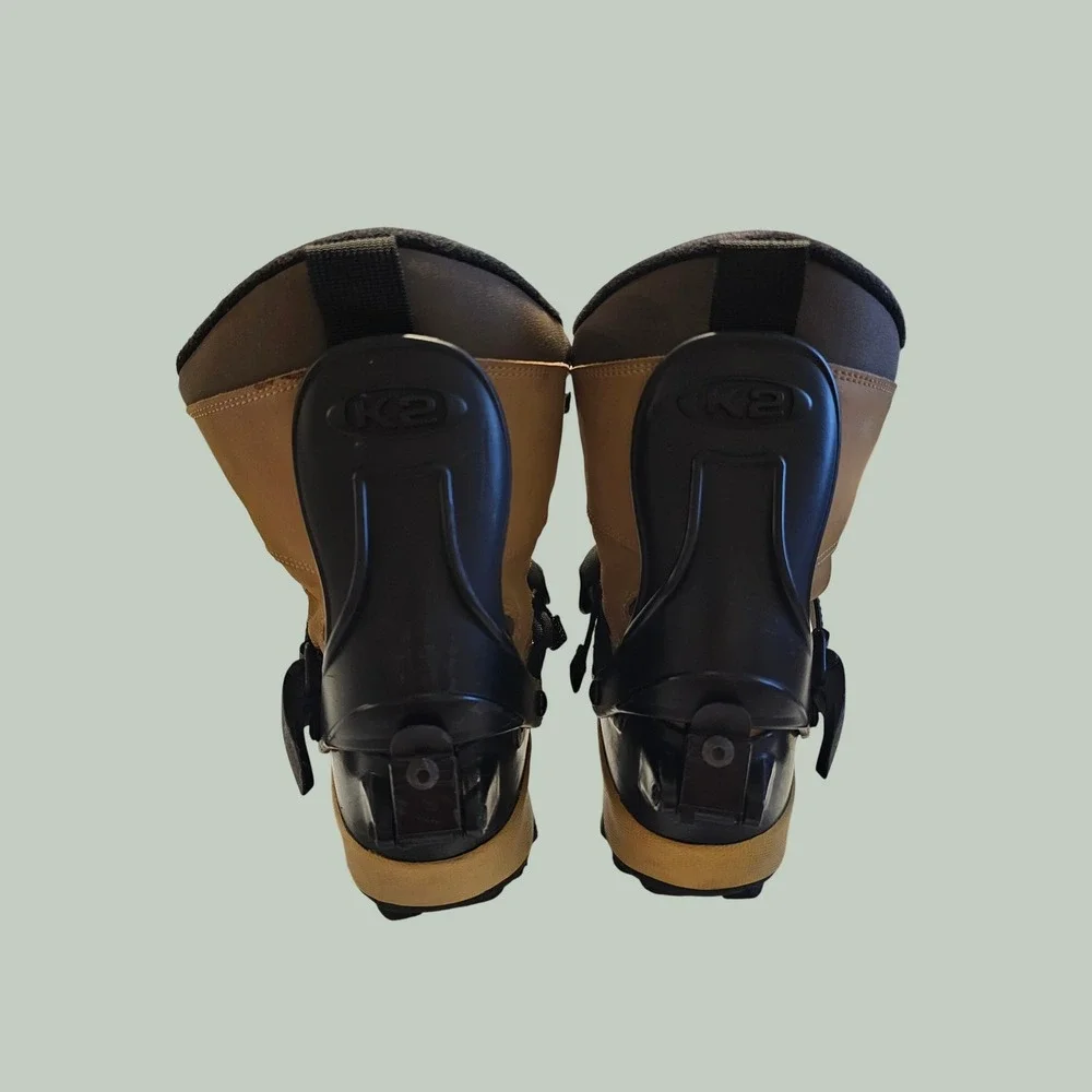 K2 Yak Women Snowboard Boots Clicker Step In Tan Black Size 8.5 EUR 39